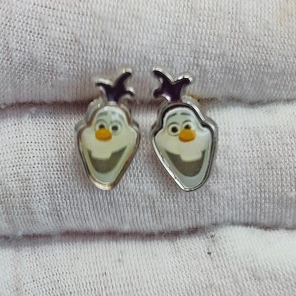 Frozen Olaf Face Stud Earrings - Picture 2 of 9
